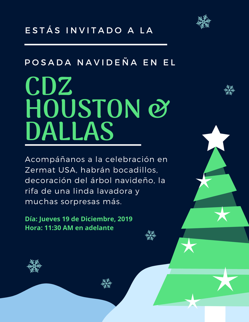 Dark Blue and Green Christmas Holiday Flyer
